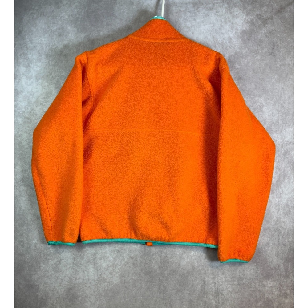 VTG 80s Patagonia Synchilla Snap T Fleece Jacket Mens Medium Orange Hiking USA - Picture 2 of 13